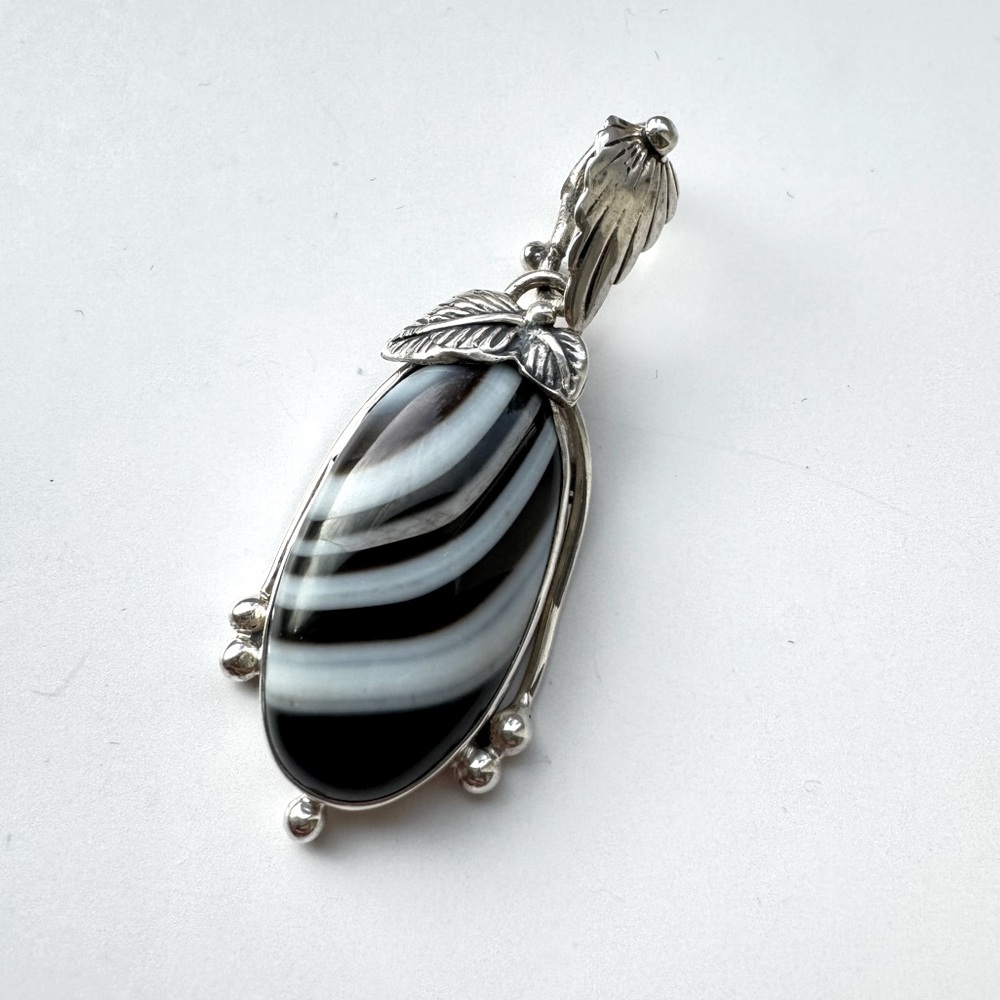 Black Agate Pendant 2